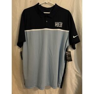 Nike Size XL Men Navy Athletic Short Sleeve Standard Fit Polo Shirt Top